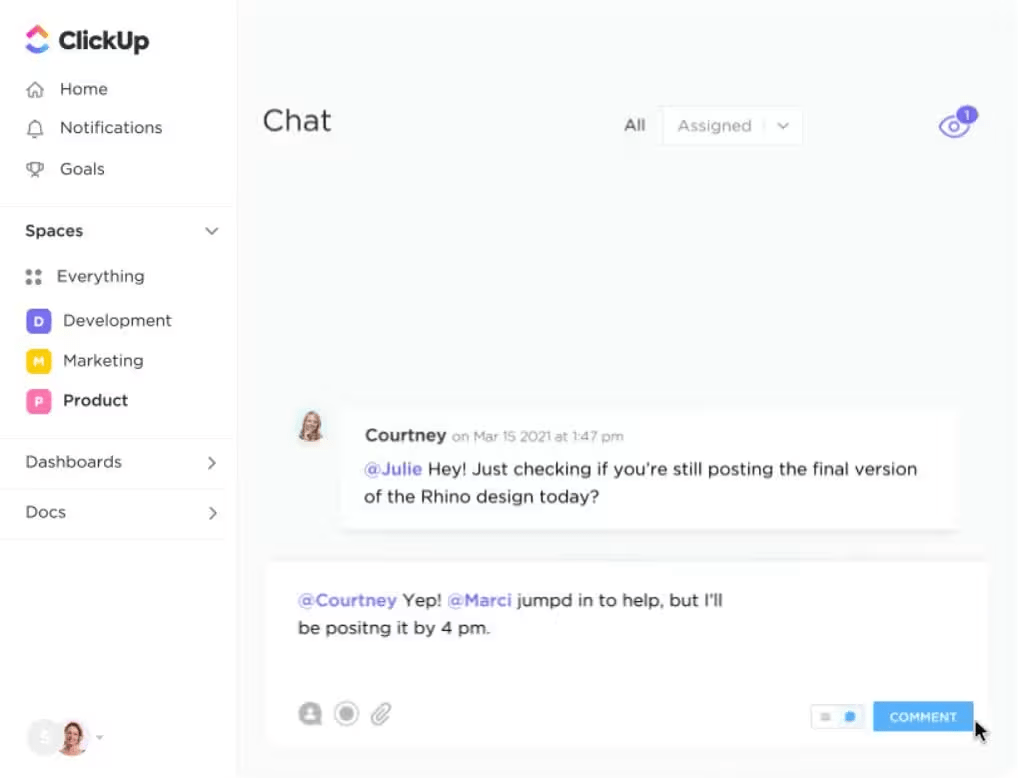 ClickUp Chat