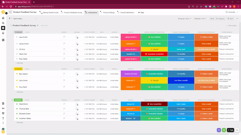 ClickUp-Projekte