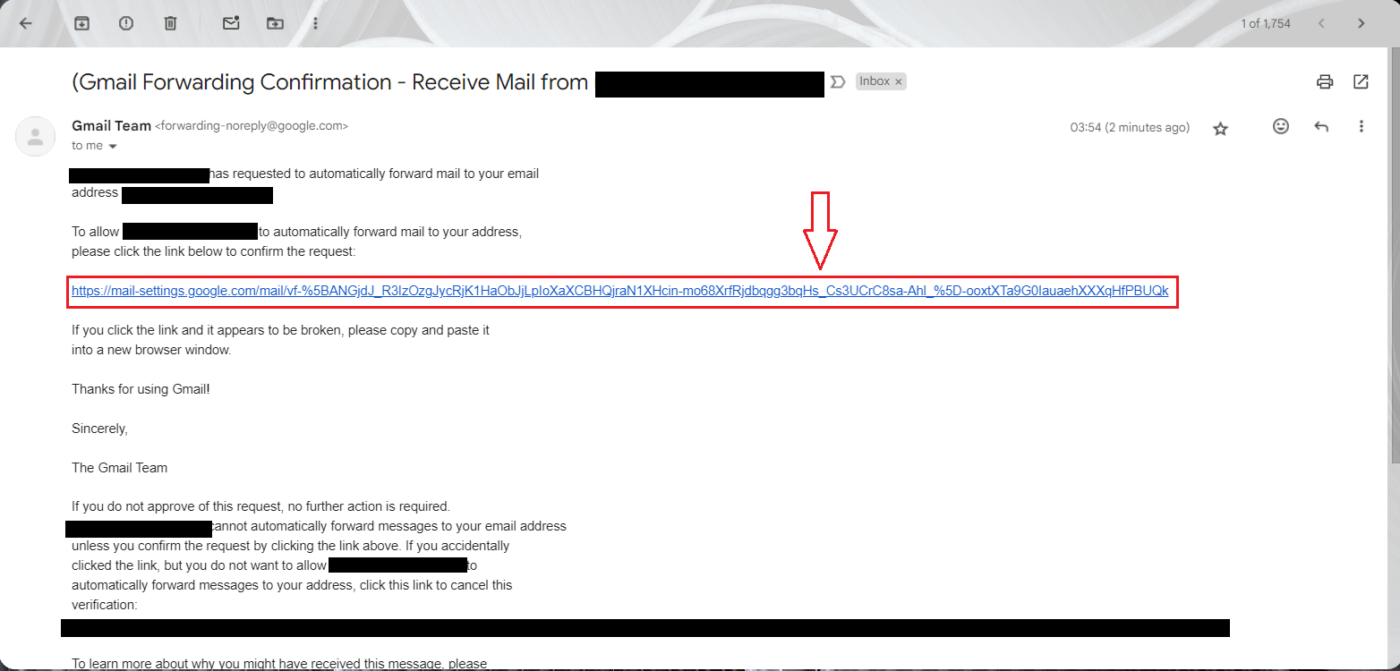 Vérifier l'adresse de transfert dans Gmail