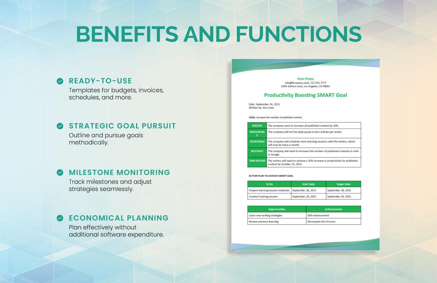 Excel Productivity Boosting Template by Template.net