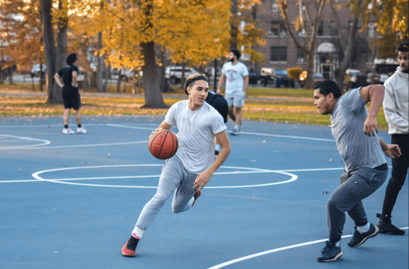 People playing Basketball