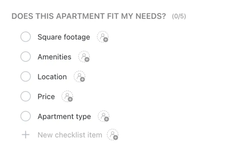Apartment Hunting Checklist Template