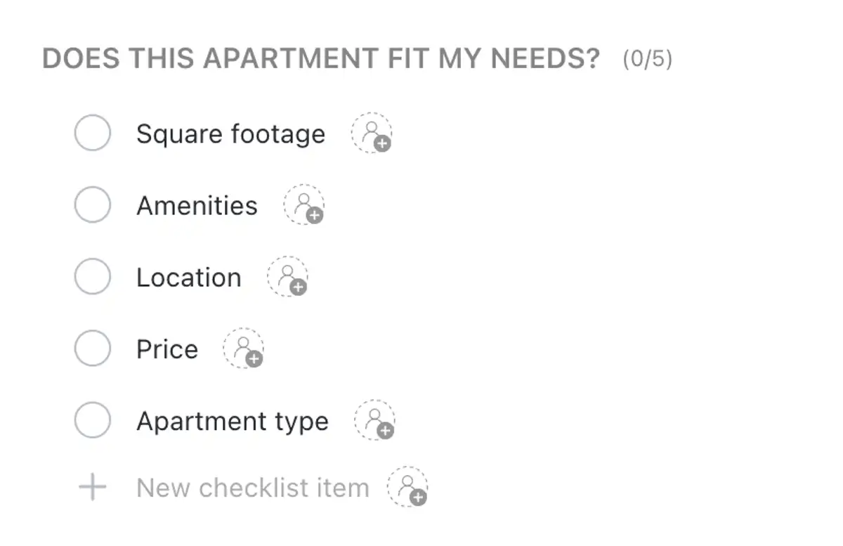 Apartment Hunting Checklist Template 