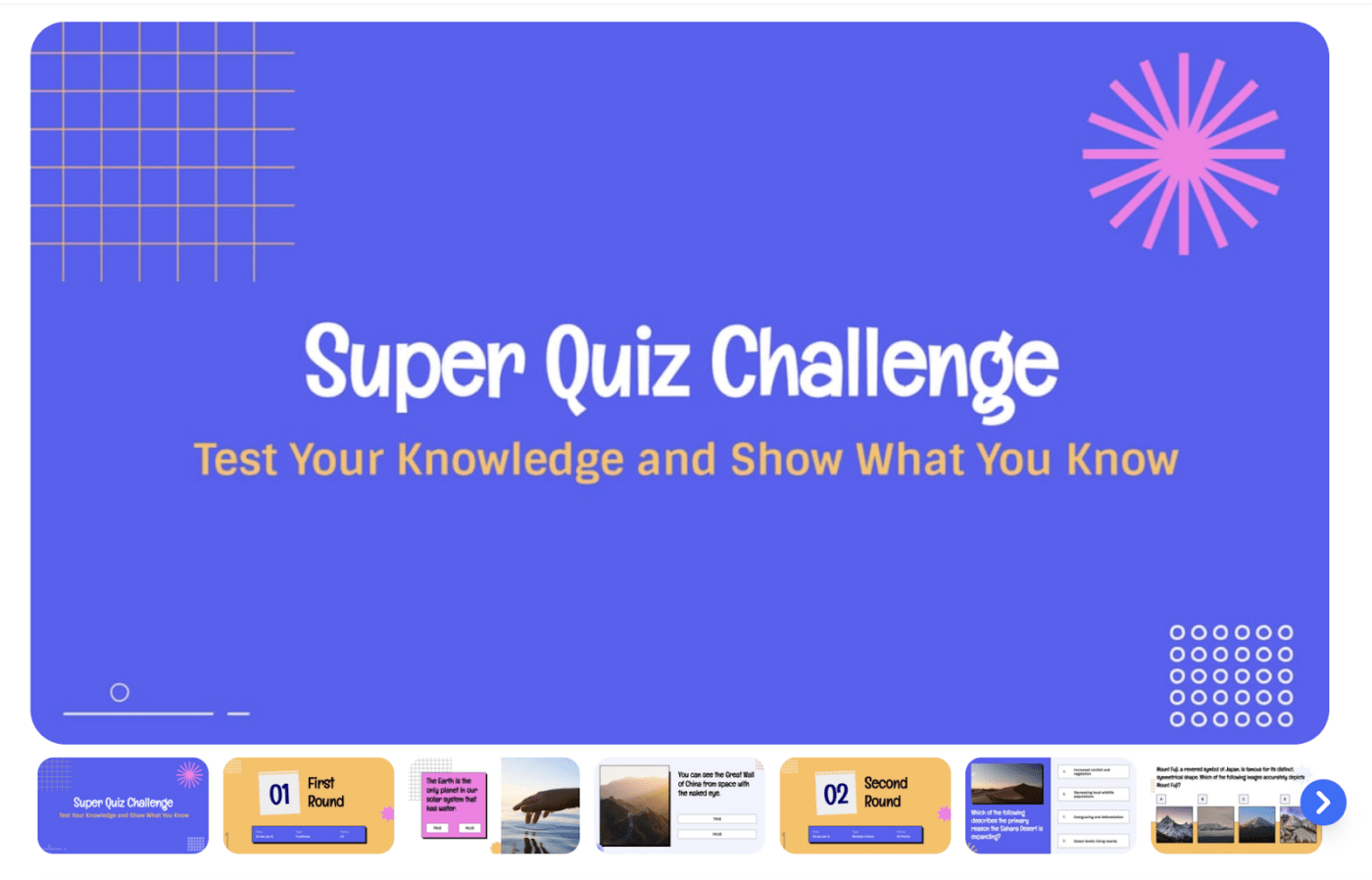 Classroom Quiz Education Template by SlidesAI