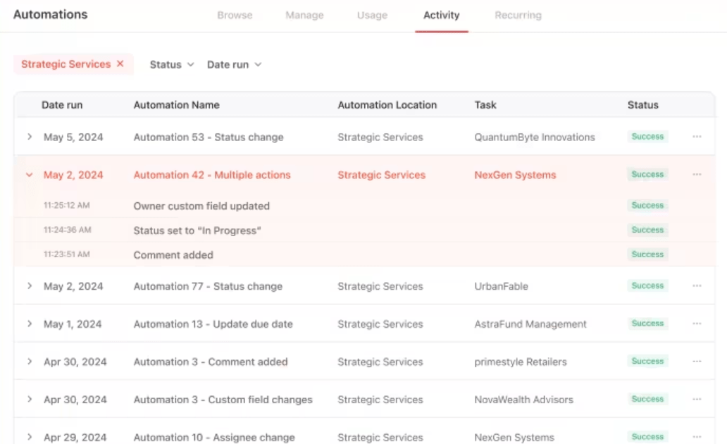 ClickUp Automations