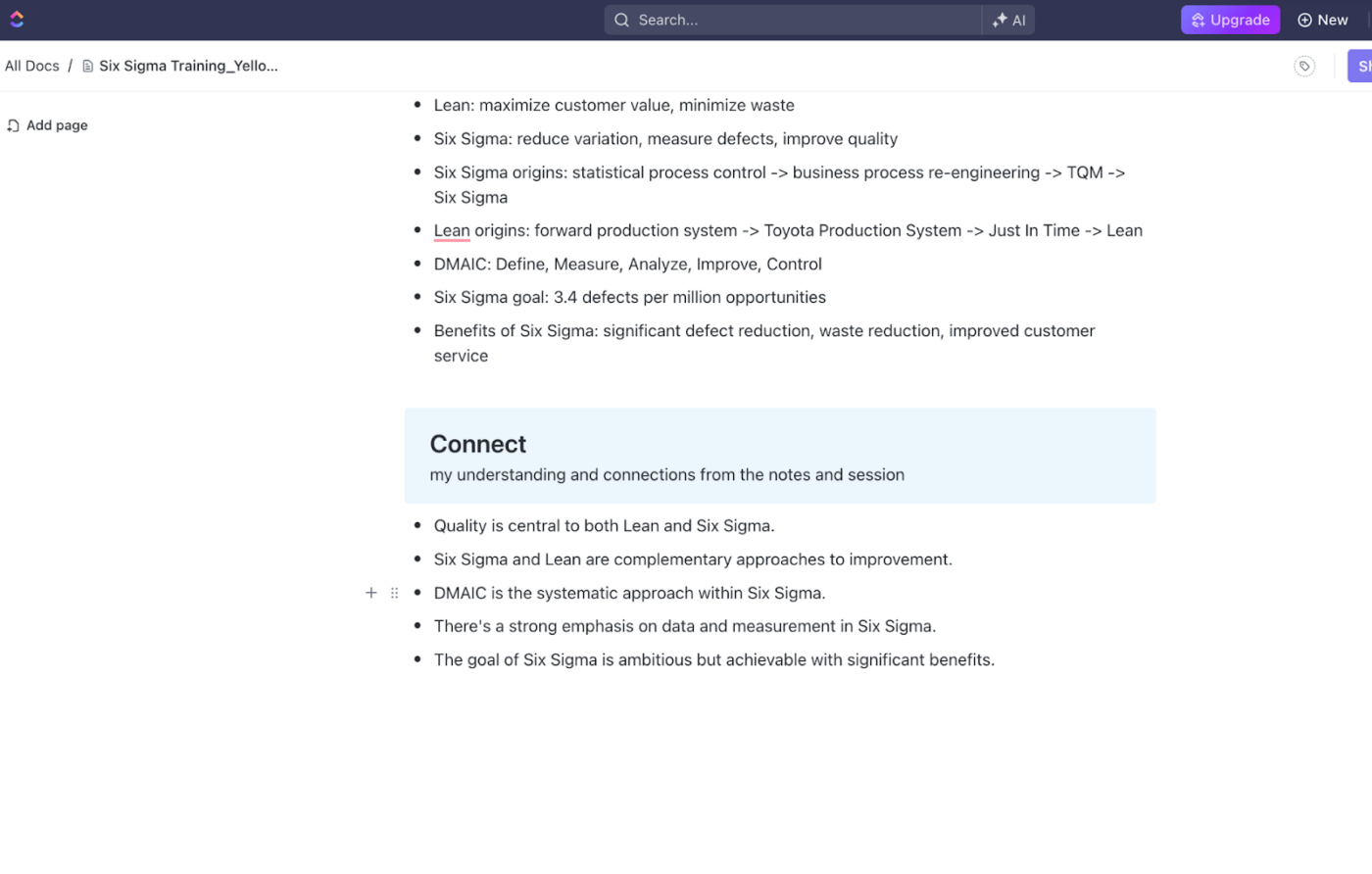 Documentos do ClickUp