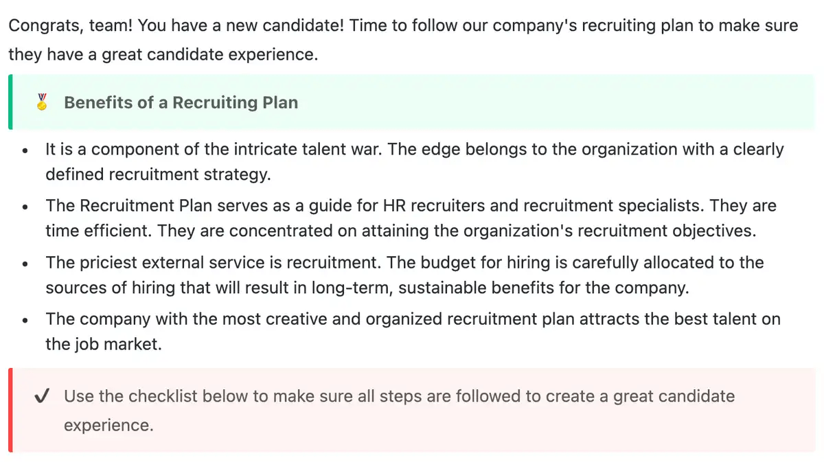 ClickUp Recruitment Action Plan Template