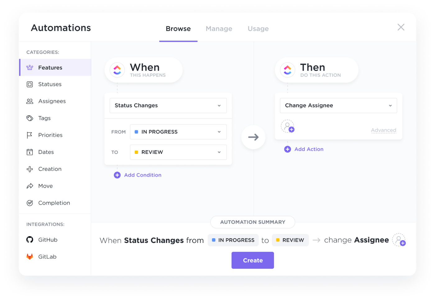 ClickUp’s Automations