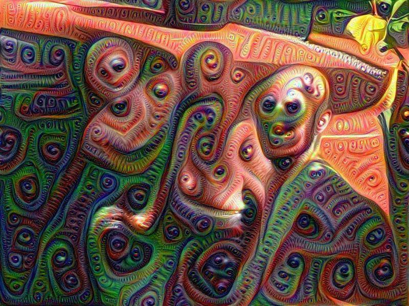 Gambar yang dibuat dengan contoh seni DeepDream AI