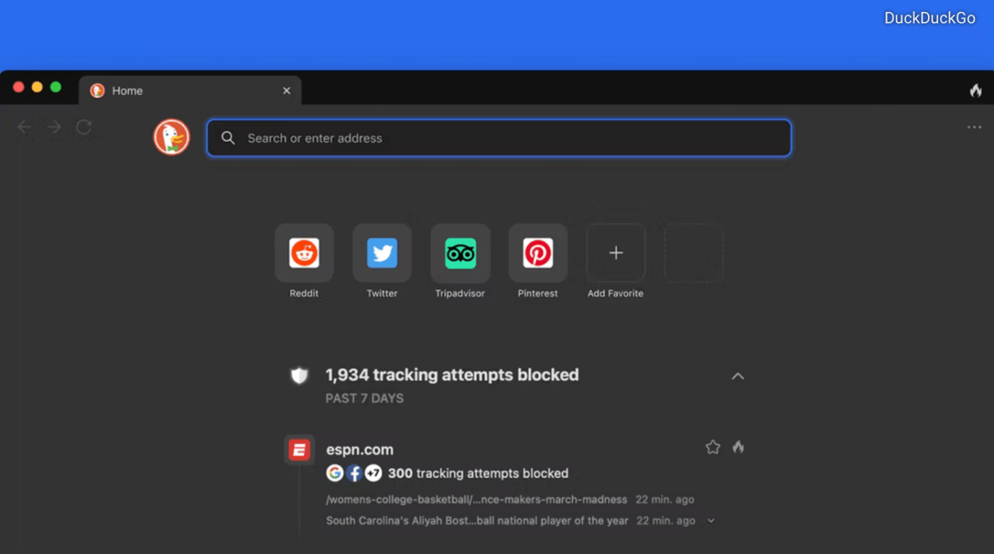 Browser DuckDuckGo