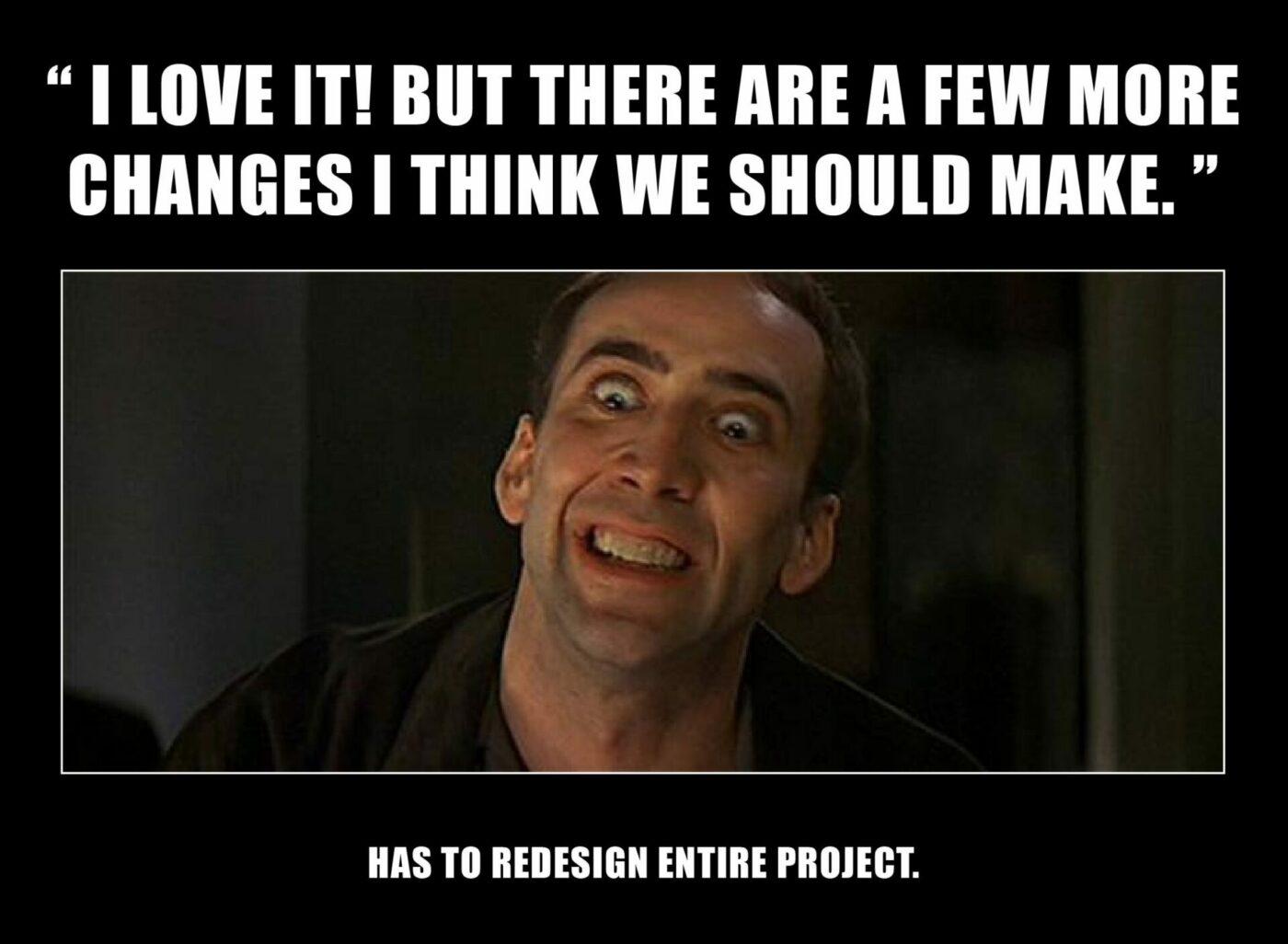 Project feedback meme