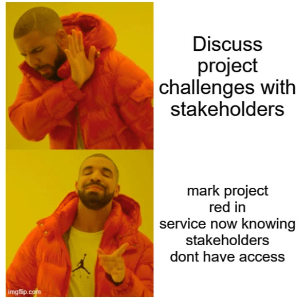 Project stakeholder management meme