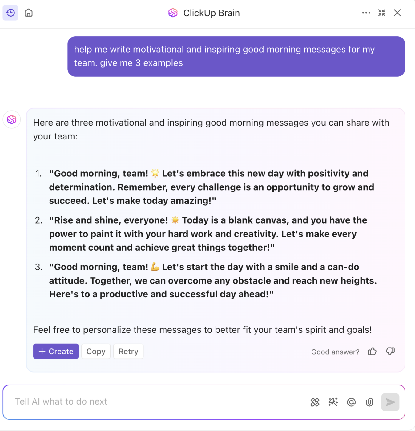 50+ Good Morning Messages for Work | ClickUp