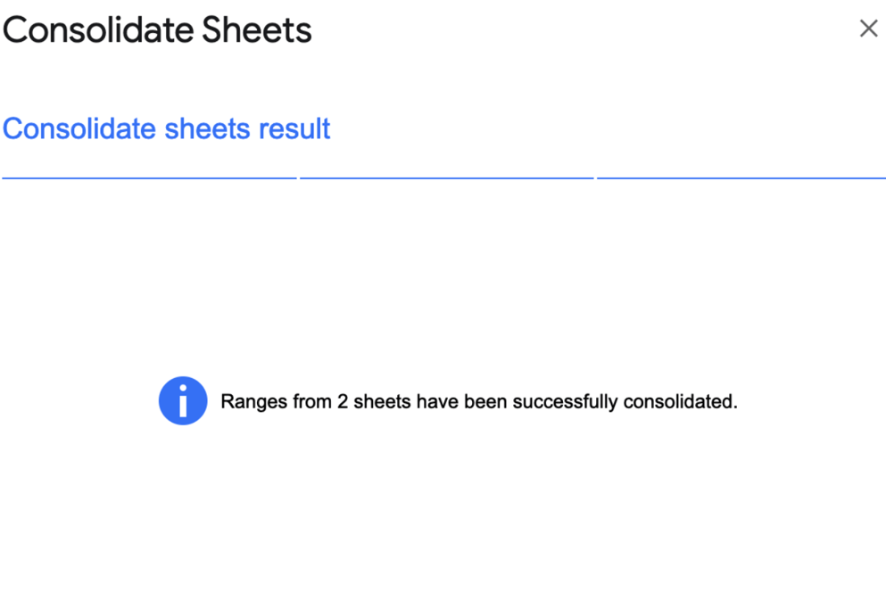 Step 4 to use the ‘Consolidate Sheets’ add-on in Google Sheets