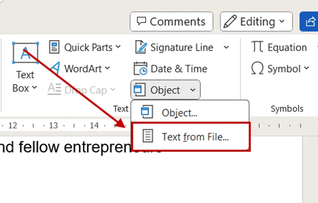 Selezione di un testo da un file