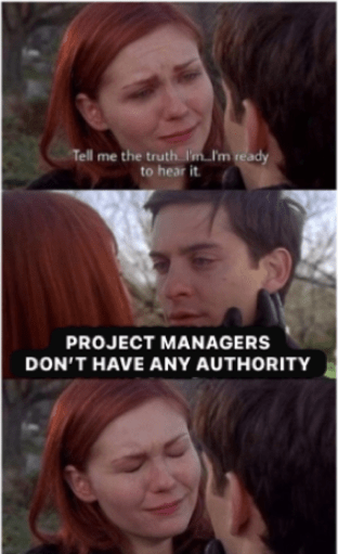 Project manager's authority meme