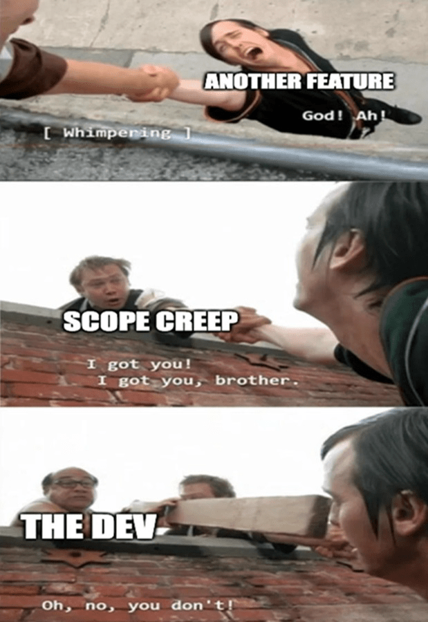 Project scope creep meme