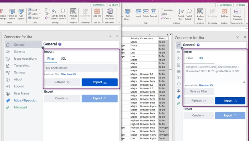 Configurare il plugin