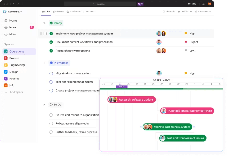 Solusi ClickUp untuk TI dan PMO