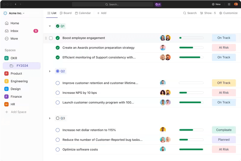 La piattaforma di project management di ClickUp può semplificare la gestione di tutti i tipi di licenze software