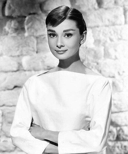 Audrey Hepburn, attrice britannica, via Wikipedia