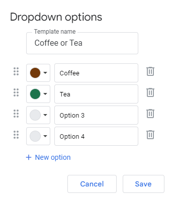 Opsi Dropdown