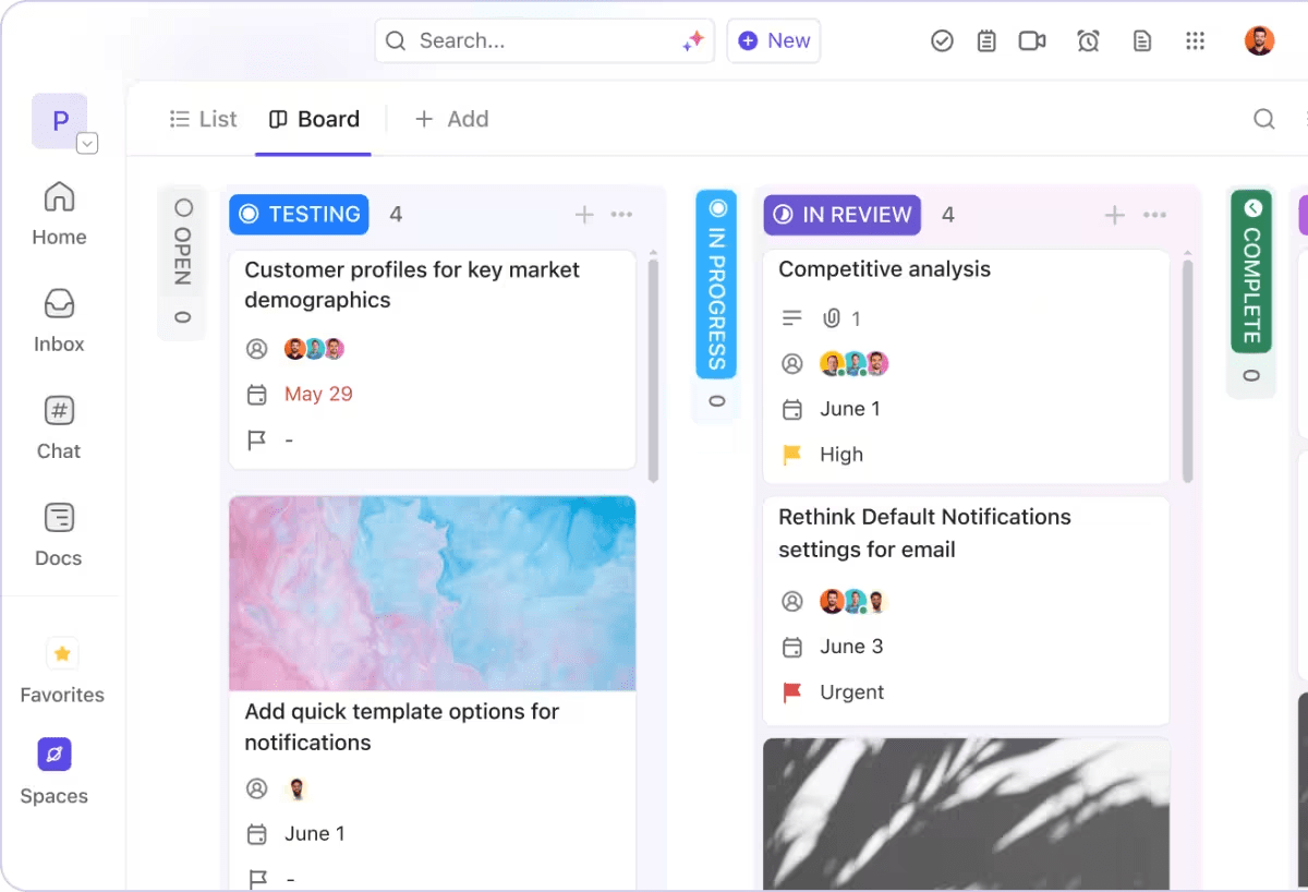 ClickUp Kanban Board View