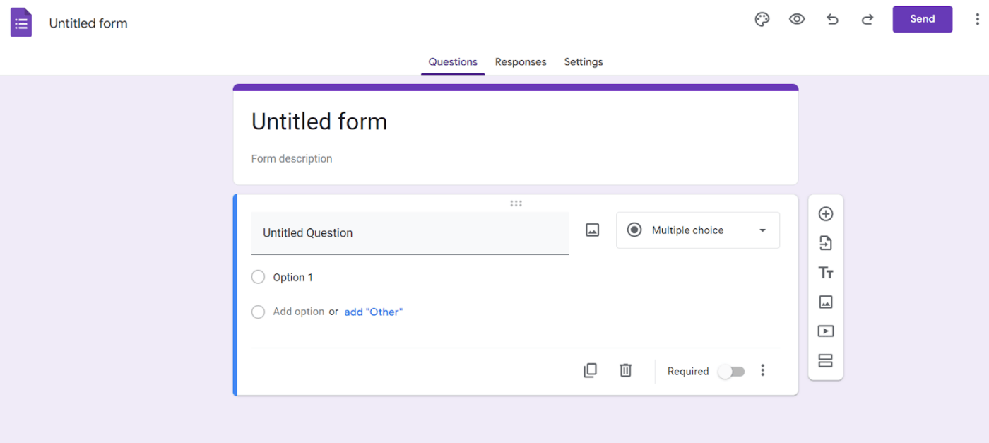 Memulai formulir baru