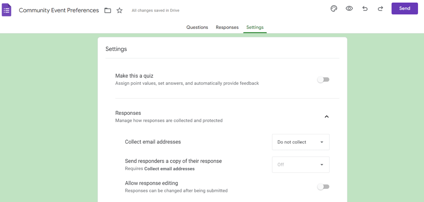 Configurar as definições