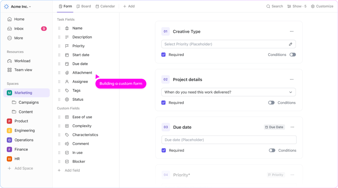 Formularios ClickUp