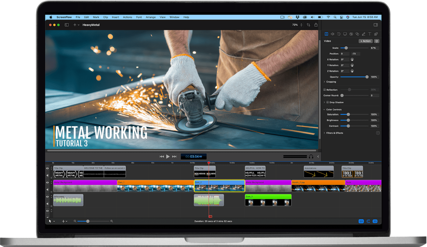 ScreenFlow video tutorial software