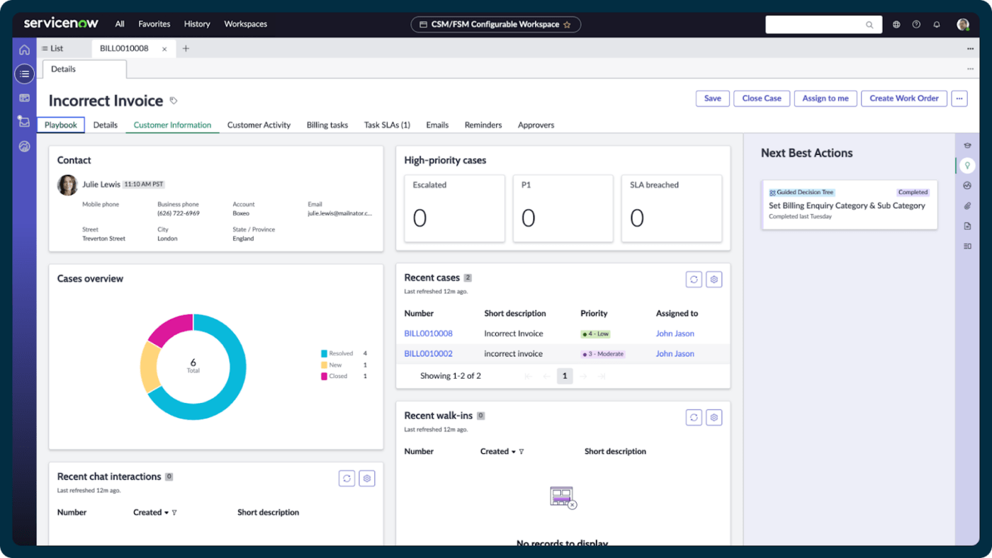 Oprogramowanie do zarządzania zgłoszeniami serwisowymi ServiceNow