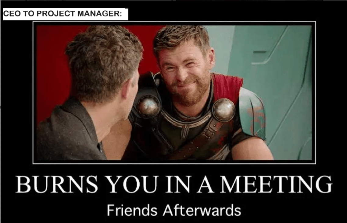 Project manager and CEO meme