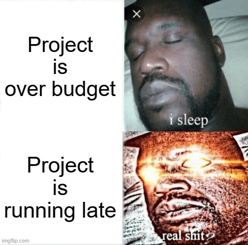 Project behind schedule meme