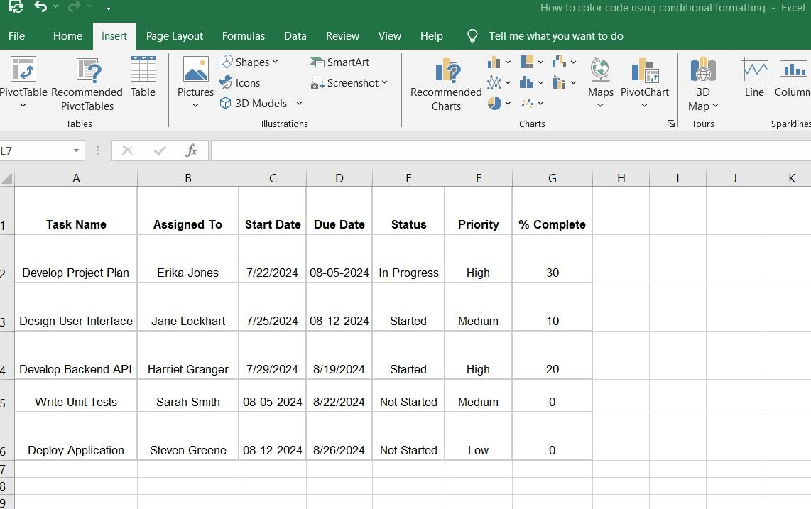 excel 시트의 텍스트 값