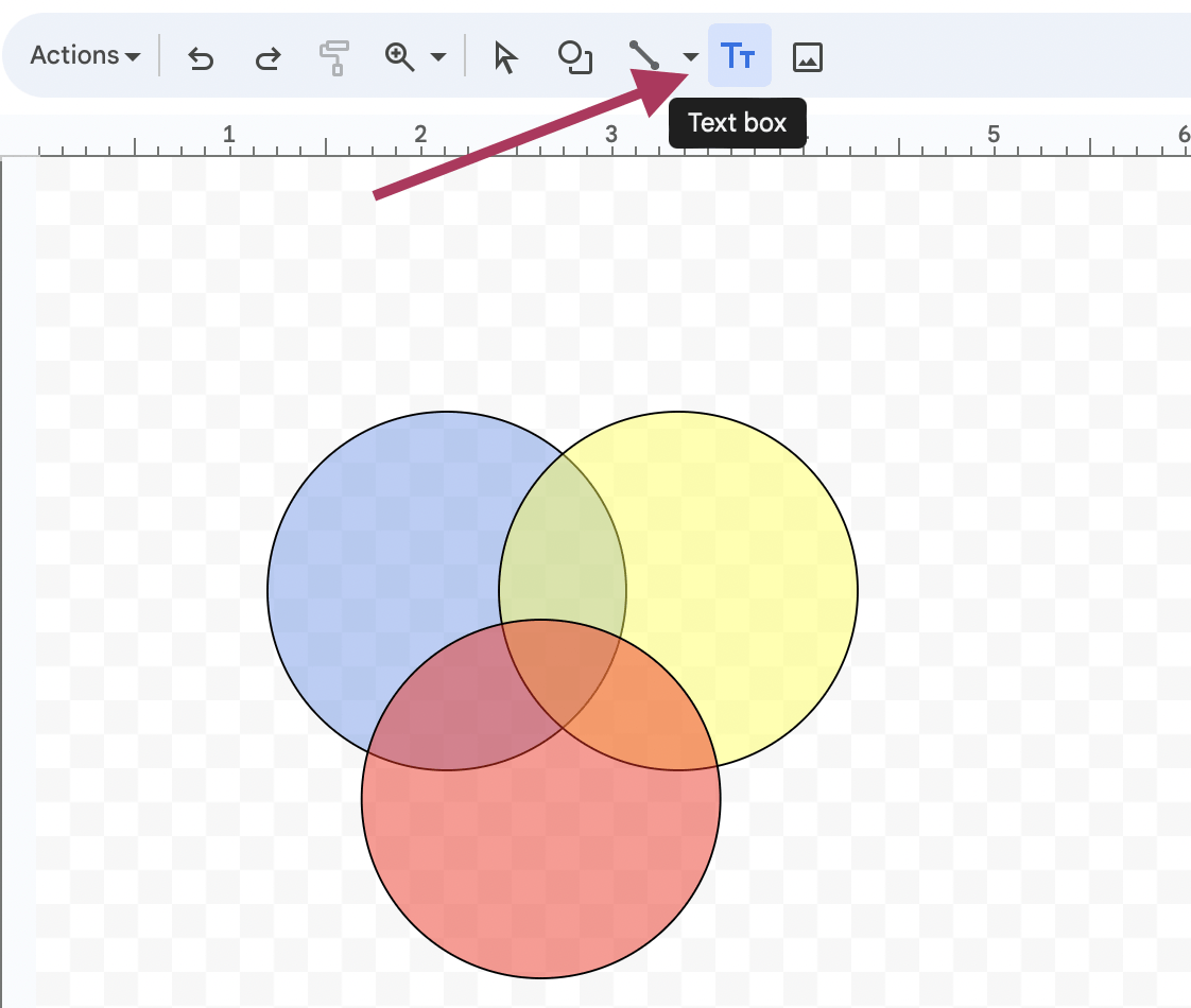 Adição de caixas de texto a formas no Google Docs