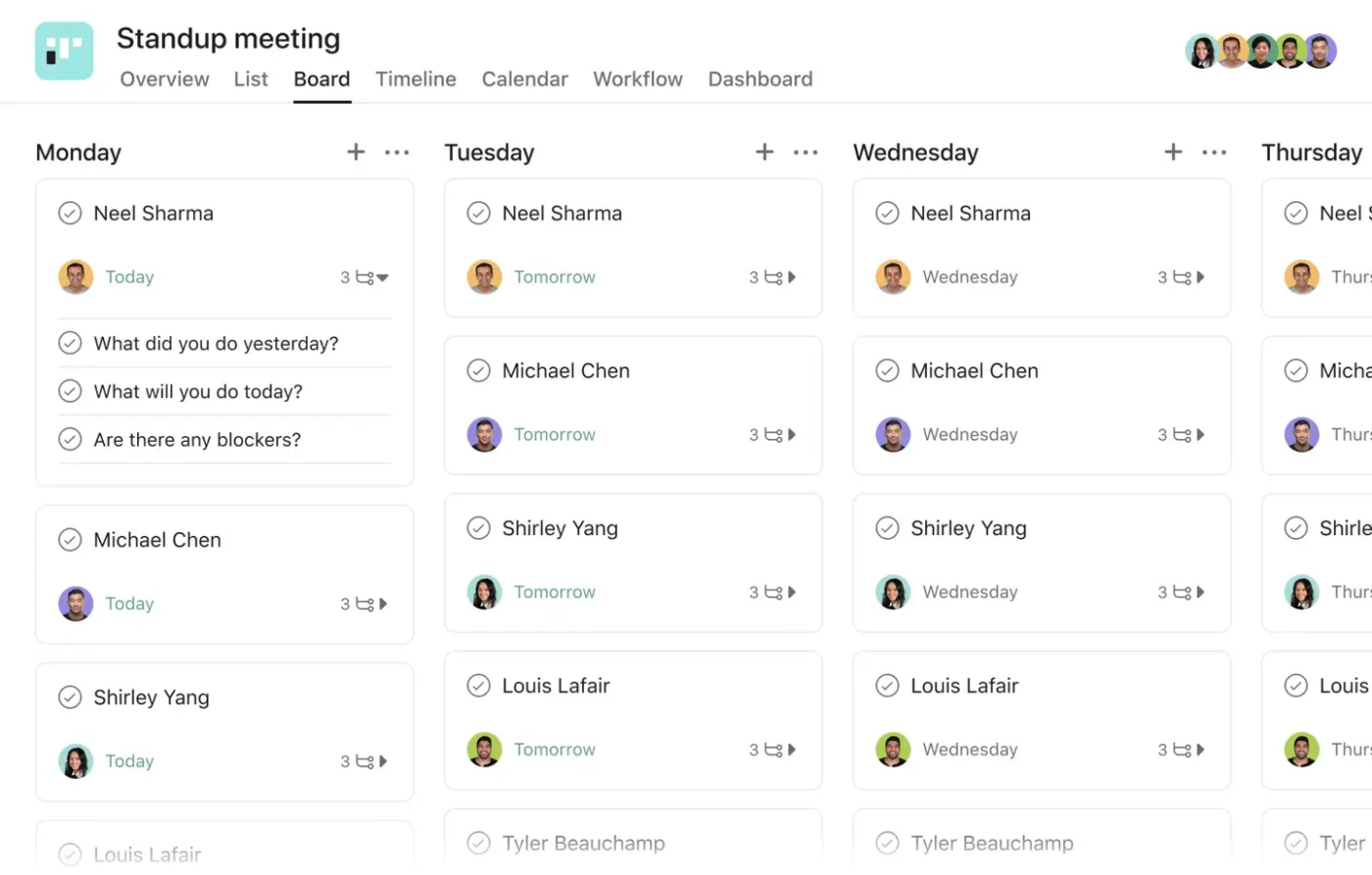 Asana Daily StandUp Template