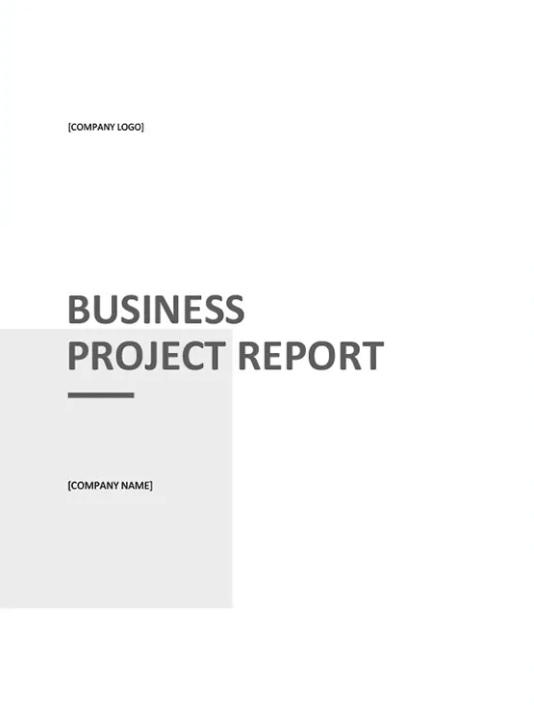 Modèle de rapport de projet d'entreprise par Template.net