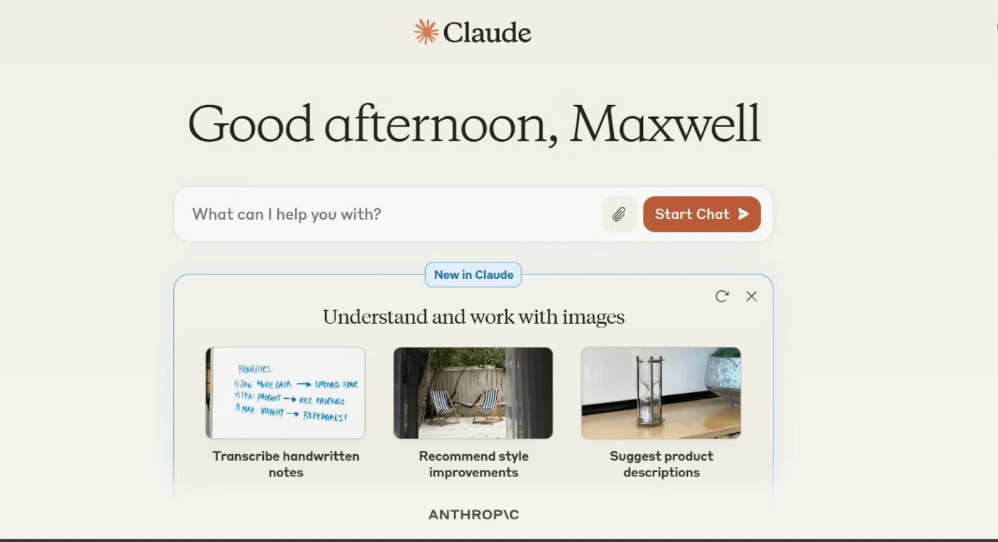 Claude 3 home page: LLM vs Generative AI 