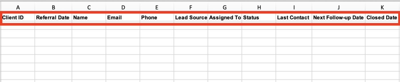 Cabeçalhos de coluna no MS Excel