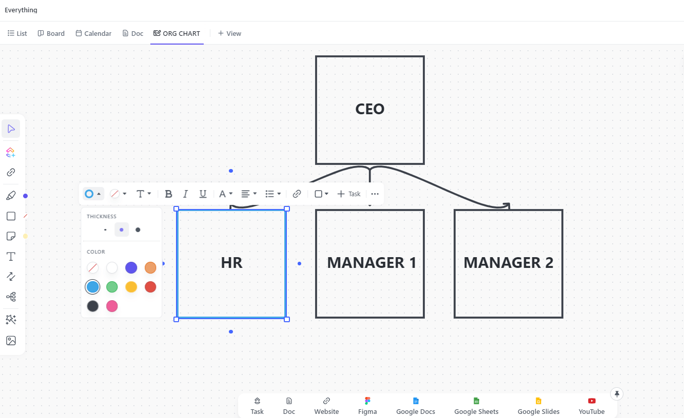 Customize appearance in ClickUp Whiteboards