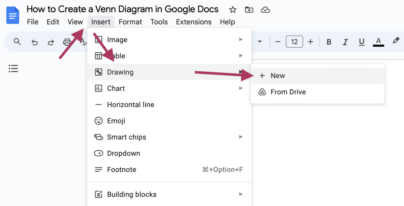 Dibujo de una nueva figura en Documentos de Google