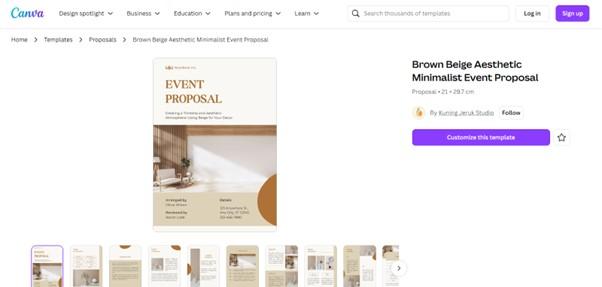 Event Proposal Template by Canva