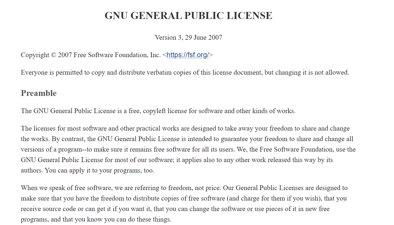 La licence publique générale GNU est une licence open source