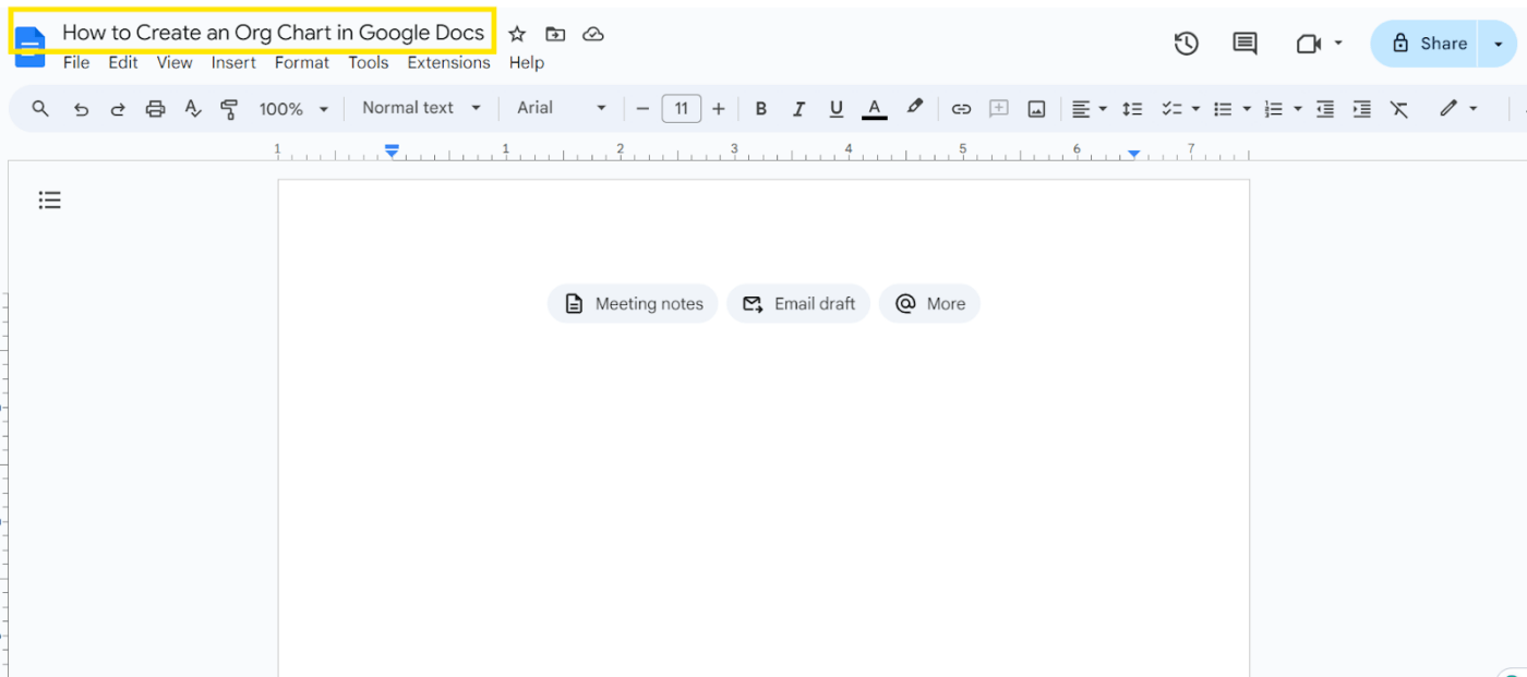 Google Docs öffnen