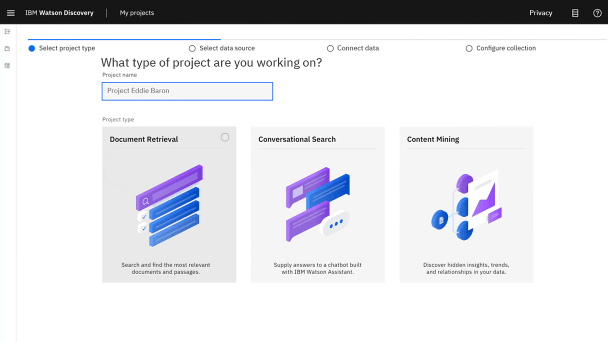 Tableau de bord IBM Watson