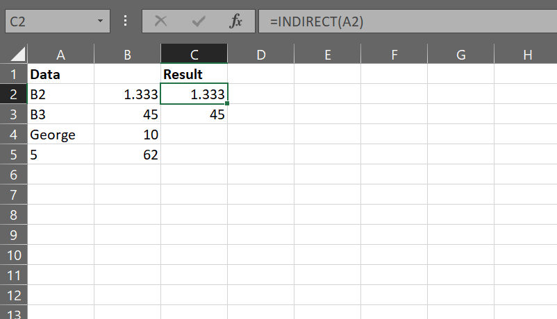 Ejemplo de fórmulas de Excel