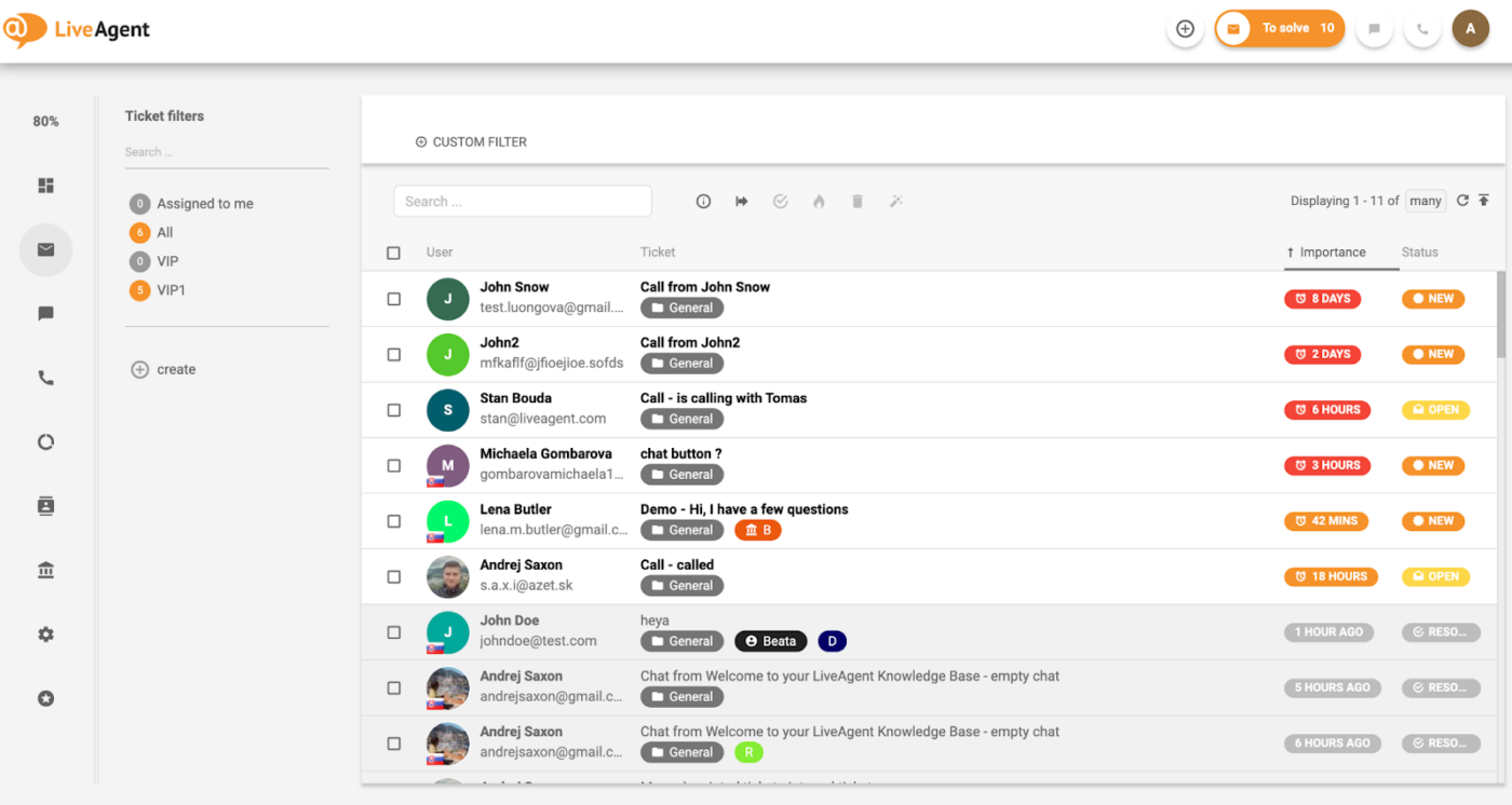 LiveAgent is among the popular chat platforms for helpdesks 