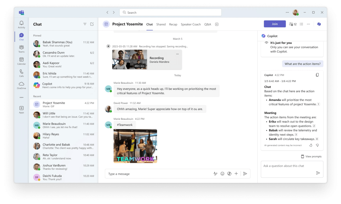 Meeting-Chat in Microsoft Teams vs. Zoom