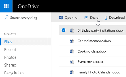 Microsoft OneDrive 대시보드